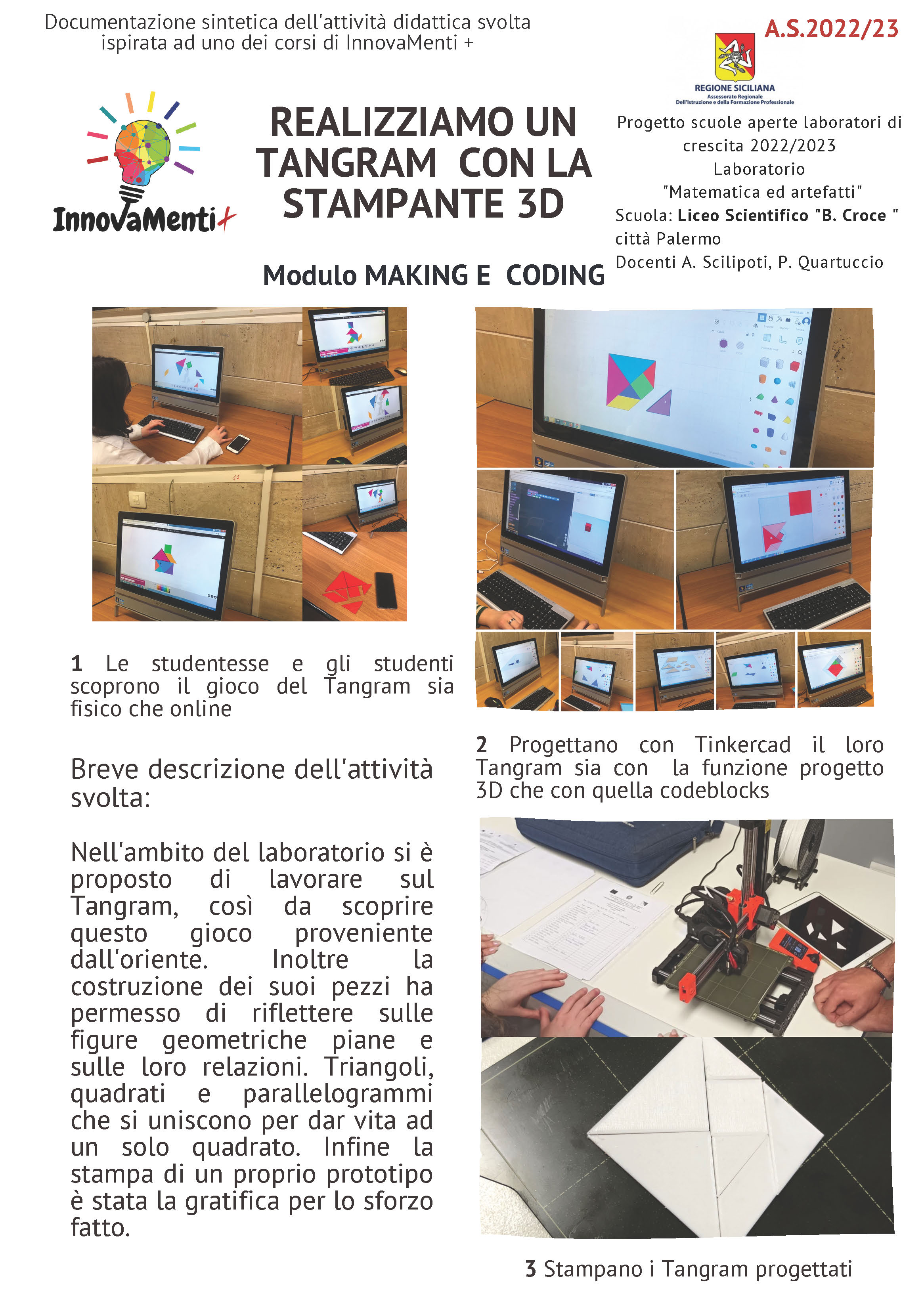 Attività realizziamo un Tangram con la stampante 3D